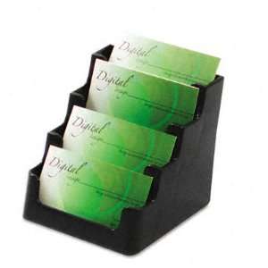  Deflecto Four Pocket Countertop Business Card Holder 