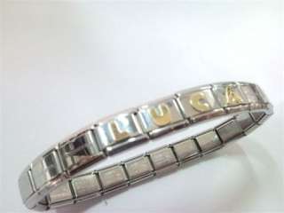 Bracelet NominatioN elastique en acier or composé de 4 letterine en 