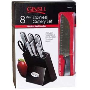  Ginsu 04875 8 Piece Stainless Traditional Kitchen Knife 