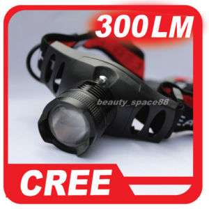 CREE Q5 LED 300 Lumens Headlamp HeadLight head torch W  