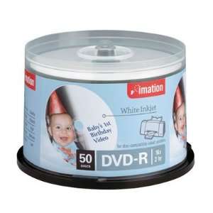  Imation Dvd R 4.7 Gb 16x Inkjet & Hub Printable White 50 