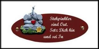 Spruchschild WC Bad Im Sitzen pinkeln 17x7cm WC Schild