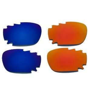   Fire Red + Blue Vented Lenses for Oakley Jawbone