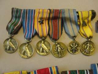 Collection of Lt Col. WWII USMC Medal,Ribbons, Pins  