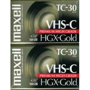 Maxell HGX GOLD TC 30 Camcorder Video Cassette; 2 Pack  