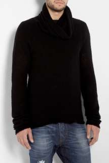 Black Sheer Knit Cowl Neck Jumper by D&G Dolce & Gabbana