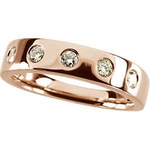   14 Karat Rose Gold Diamond Stackable Ring Diamond Designs Jewelry