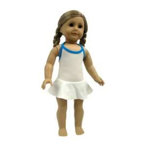  American Girl Doll Clothes White Skirted Bathing Suit 