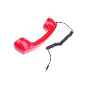   Universal 3.5mm Jack Pop Phone Handset Red for Apple iPhone HTC