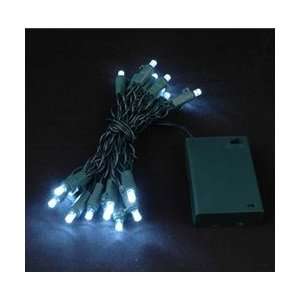   LED String Lights, Battery Operated, Cool White Patio, Lawn & Garden