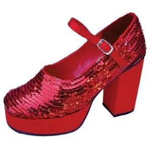 Womens Sexy Red Sequin Mary Jane Shoes (Small)  Toys & Games 
