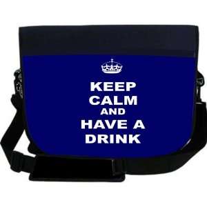  Keep Calm and have a Drink   Blue Color NEOPRENE Laptop Sleeve 