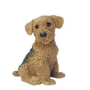  Airedale Puppy Dog Statue