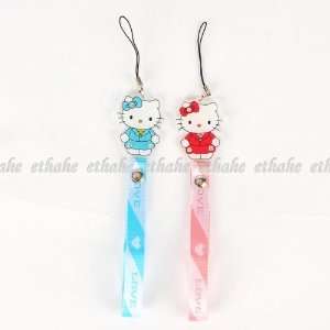  Hello Kitty Cell Phone Plastic Strap Charm 2pcs Cell 
