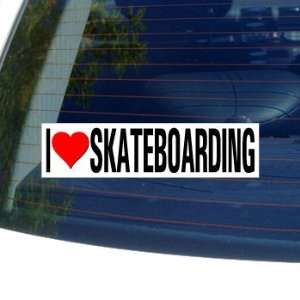 I Love Heart SKATEBOARDING   Window Bumper Sticker 