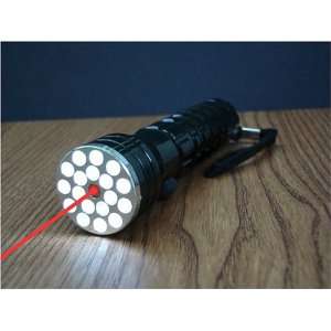 MULTI FUNCTION 18 LED ULTRA BRIGHT TORCH FLASHLIGHT with LASER POINTER 