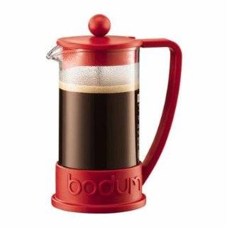 Bodum New Brazil 3 Cup French Press Coffee Maker, .35 l, 12 Ounce, Red