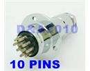 10 Pin Aviation Amphenol Cable connector plug 19mm 20mm  