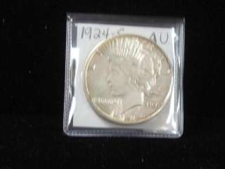 1924 S Silver Peace Dollar AU  