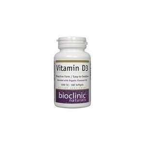  Vitamin D3 1000 IU 180 Softgels by Bioclinic Naturals 