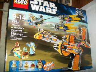 LEGO STAR WARS SET 7962 ANAKINS & SEBULBAS PODRACERS 810 PC FREE 