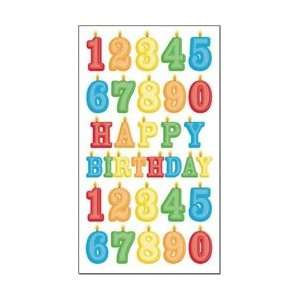  Sticko Classic Stickers Birthday Number Candles Glitter SP 