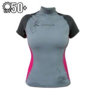   Womens Burnout Rashguard Kayak Shirt Gray XS