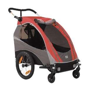    Burley 939205RKIT1 Solo Red Trailer with 2 Wheel Stroller Kit Baby