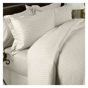  Ivory Damask Stripe TWO piece Standard / Queen Size Pillow 