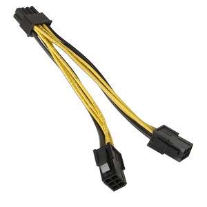 Dual 6 Pin PCIe to 8 Pin PCIe Power Adapter Cable  