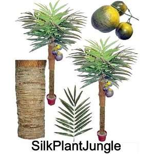 Silk Artificial 7 foot Coconut Palm Tree. Potted, real wood palm 