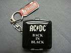 AC/DC BACK IN BLACK COVER KEYCHAIN / TRAVEL ASHTRAY