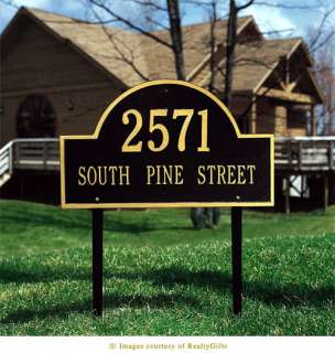 ARCH MARKER ESTATE LAWN SIZE * CUSTOM ADDRESS PLAQUE  