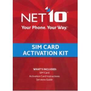  Net10 SIM Card Activation Kit Electronics