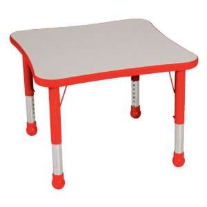  Square Preschool Activity Table Red