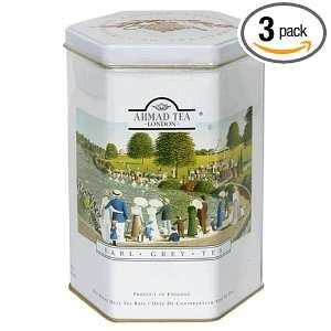 Ahmad Tea Edwardian Caddies, Earl Grey, 50 Count Tin (Pack of 3 