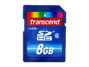    Transcend 8GB Secure Digital High Capacity (SDHC) Flash 