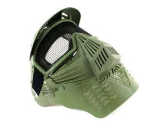 Airsoft Protection Face Mask w/ Wire Mesh Full Neck Guard and Visor 