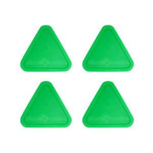  4 Green Triangle Air Hockey Pucks