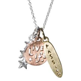 Sterling Silver Live Life Inspirational Necklace.Opens in a new window