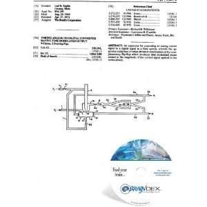 NEW Patent CD for VORTEX ANALOG TO DIGITAL CONVERTER HAVING TIME 
