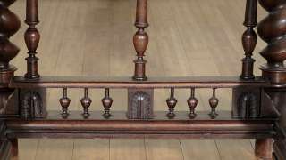 Antique French Solid Oak Jacobean Dining Table  