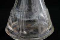 Antique Cut Glass Oil/Vinegar Cruet w/ Metal Shaker  