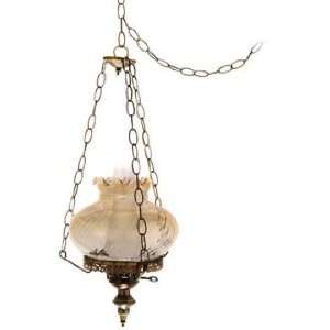  Amber Swirl Traditional Student Swag 13 Wide Chandelier 