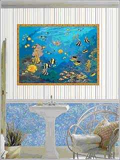 Tropical Fish AQUARIUM 40x50 inches Wallpaper Wall Decor Mural  