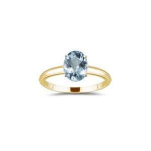  6.75 Cts Aquamarine Solitaire Ring in 14K Yellow Gold 3.5 