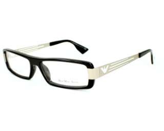 armani frame ea9601 metal acetate black silver emporio armani glasses