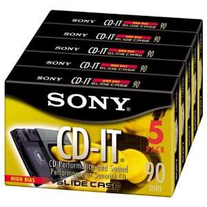  Sony 5C90CDT2D Blank CD IT Audio Cassettes with Slide 