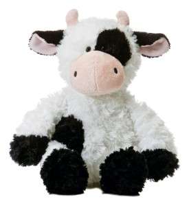 12 Aurora Plush Black and White Cow Tubbie Wubbie Stuffed Animal Toy 