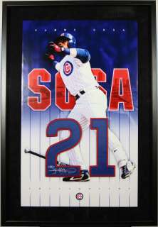 SAMMY SOSA UDA AUTOGRAPHED JERSEY NUMBERS PIECE (CHICAGO CUBS) UD COA 